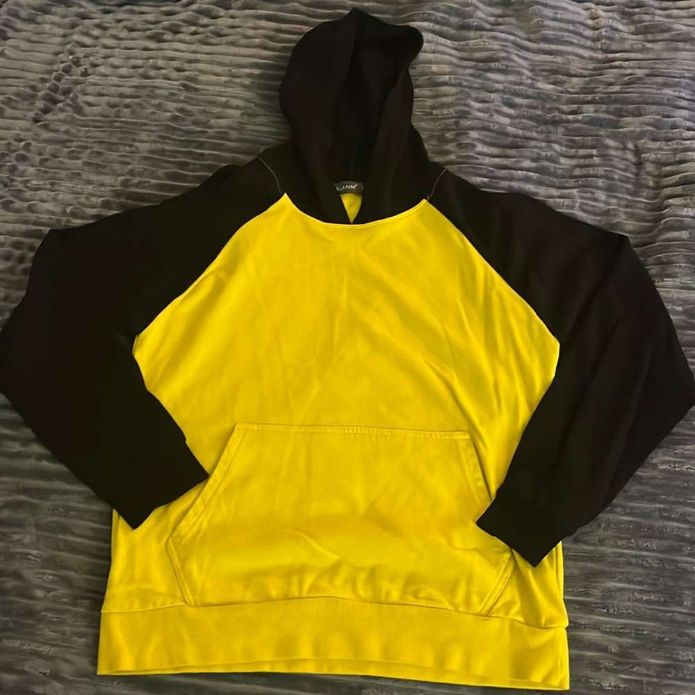 Mlanm Sz Small Yellow & Black Mens Hoodie
